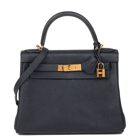 hermes kelly blue nuit togo leather 28|Hermès Kelly 28 Togo Bleu Nuit .